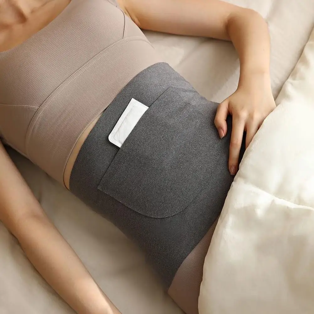 신형 탄력성 두꺼운 보온 플리스 허리 지지대 복부 압박 보호 벨트 겨울용 이너웨어