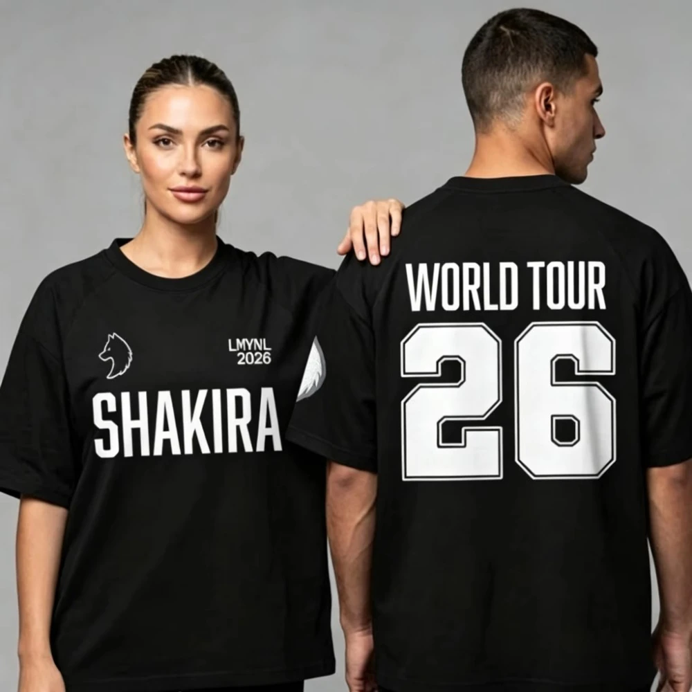 Shakira Las Mujeres Ya No Lloran 2026 World Tour Merch T-Shirt Unisex Short Sleeve Latin Singer Fan Gift Streetwear Apparel