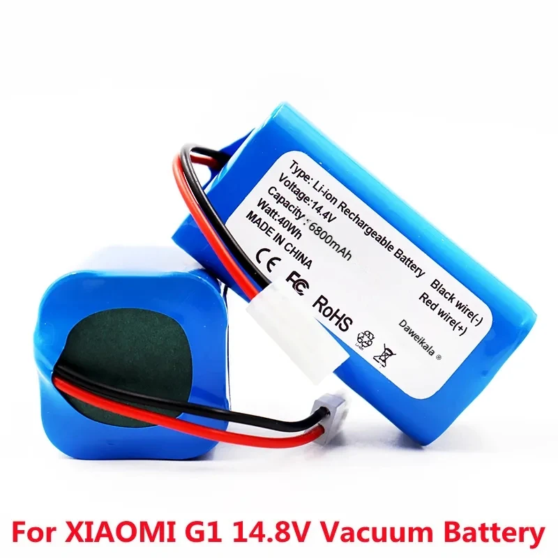 18650 battery pack 14.4V 2600mAh lithium ion battery, suitable for Xiaomi G1 Mi Essential MJSTG1 robot vacuum cleaner,