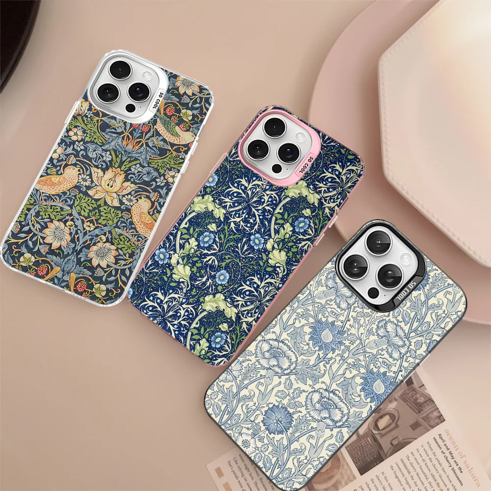 William Morris Thief Design Phone Case For IPhone 16 15 14 13 12 11 Pro Max X XR XSMAX 8 7 Plus Matte Shockproof Back Cover