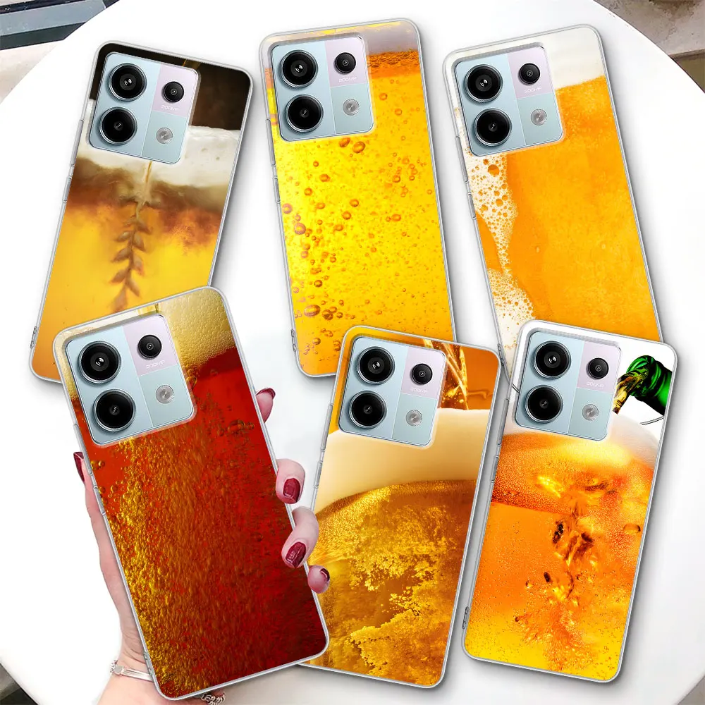 World Beers Alcohol Bubble Case for Xiaomi Redmi 10C 9 12C 9A 9i 6A 9C 10 10A 9T 6 7 7A 8 8A 10X 12 K20 K40 Pro TPU Phone Cover