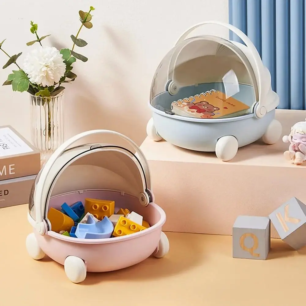 Cute Baby Cradle Shape Doll Baby Bed Lidded Dust-proof Desktop Decor Storage Container Dolls Accessories for Labubu