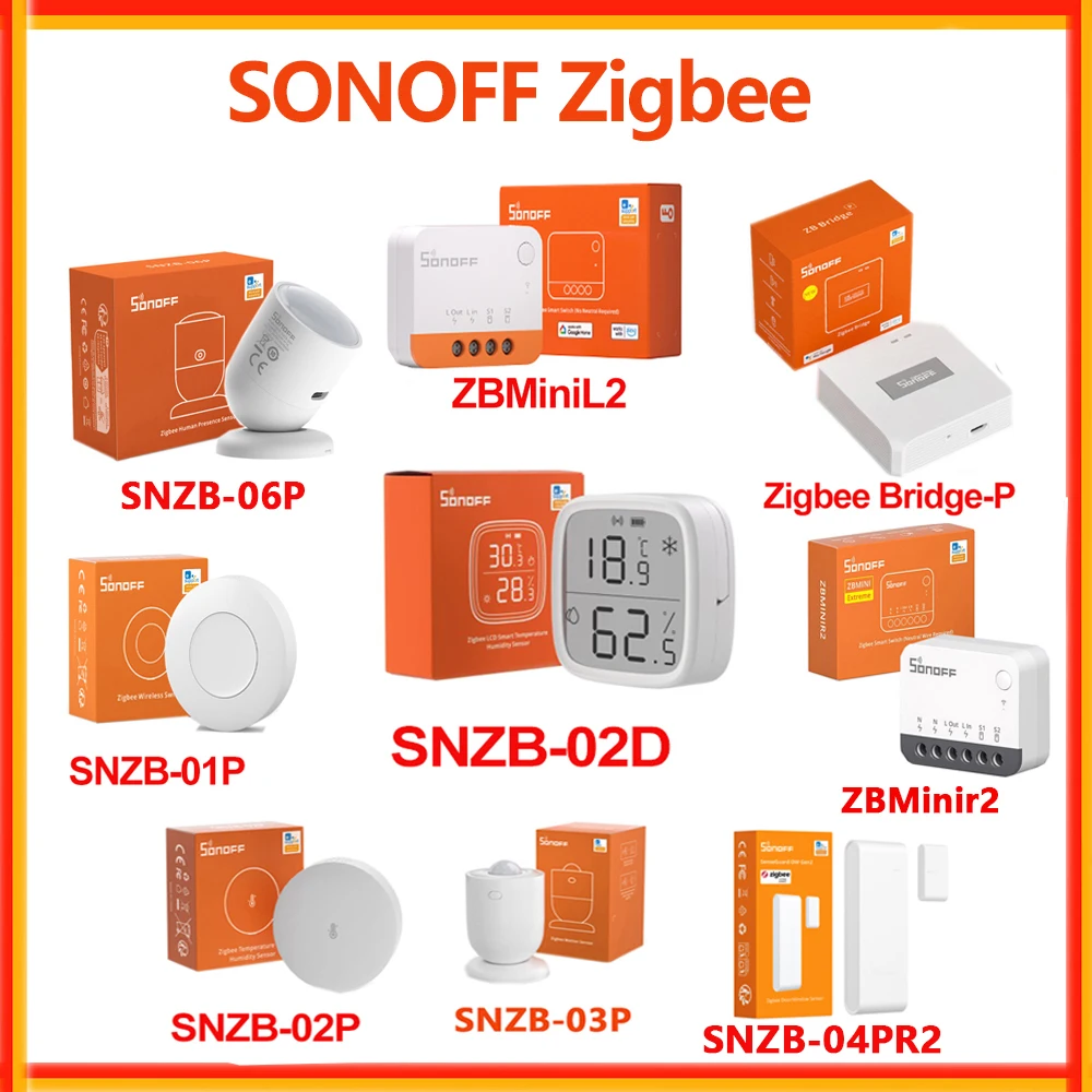 SONOFF ZBMinir2 Extreme Zigbee Smart Switch SNZB-06P SNZB-05P SNZB-04PR2 SNZB-03P SNZB-02P SNZB-01P Zigbee Sensor ZBbridge PRO