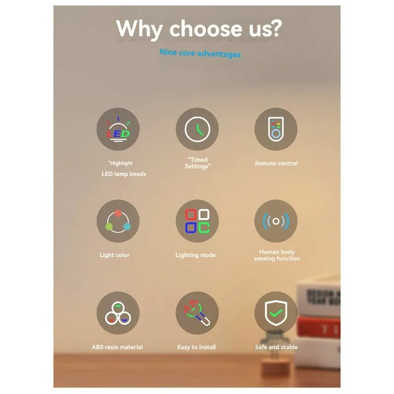 

Wall Light Featuring A Bald Eagle Design, Wall-Mounted Lamp For Bedroom, Living Room, Hallway, Battery Powered