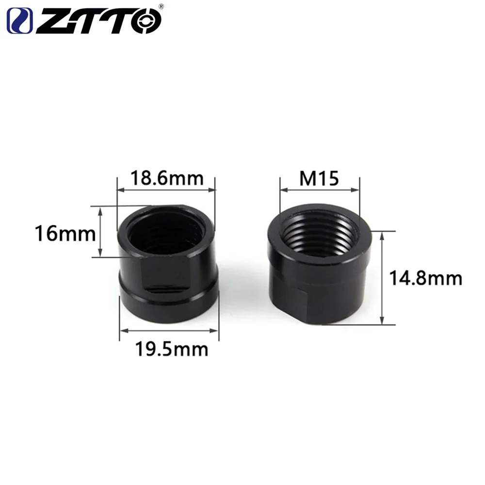ZTTO eBike自転車スルーアクスルナットM15 P1.0 P1.5 P1.75ハブシャフトキャップバイクアクセサリー交換用ナット自転車アクセサリーパーツ