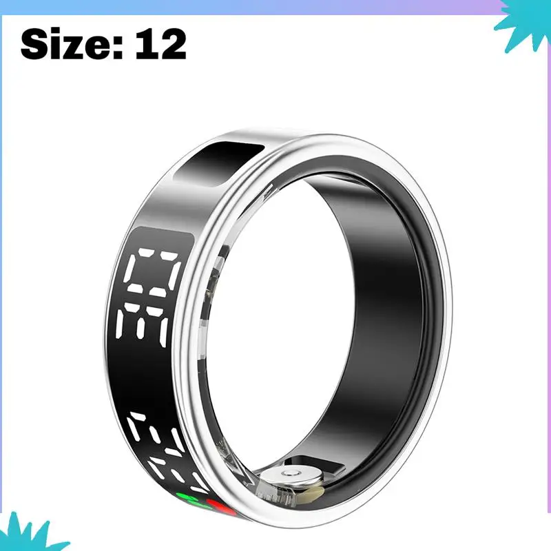 ABZW RS08 แหวนสมาร์ท Heart Rate Health Monitor 5ATM กันน้ําโหมดกีฬาหลายเลือดออกซิเจน Tracker พร้อมช่องชาร์จ 12