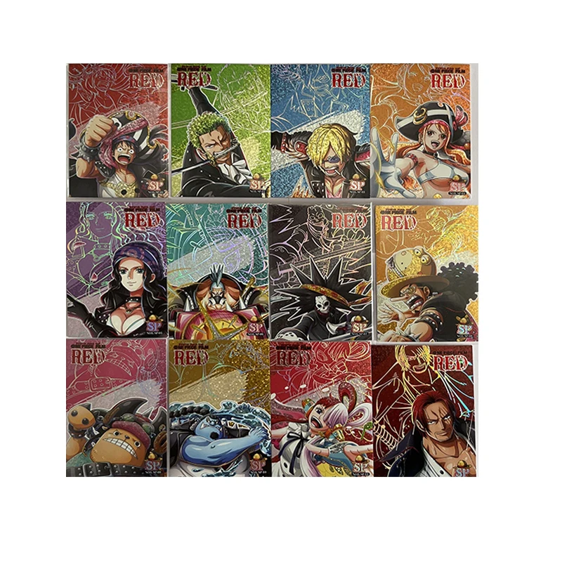 One Piece Cartões colecionáveis para crianças, brinquedos de anime, Luffy, Zoro, Nami, Sanji, Robin, Uta, Usopp, Brook, Shanks, Natal, presentes de aniversário