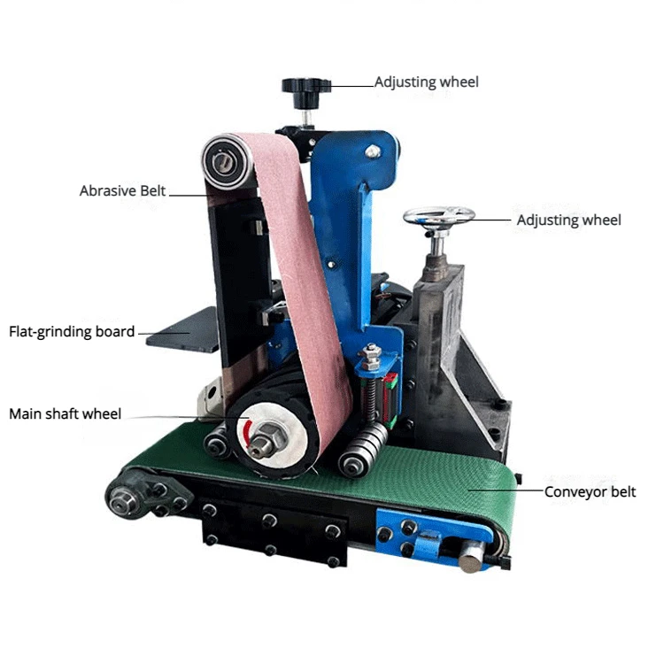 Stainless Steel Aluminum Sheet Plate Deburring Polishing Grinding Machine Motor 2.2kW Power High Safety