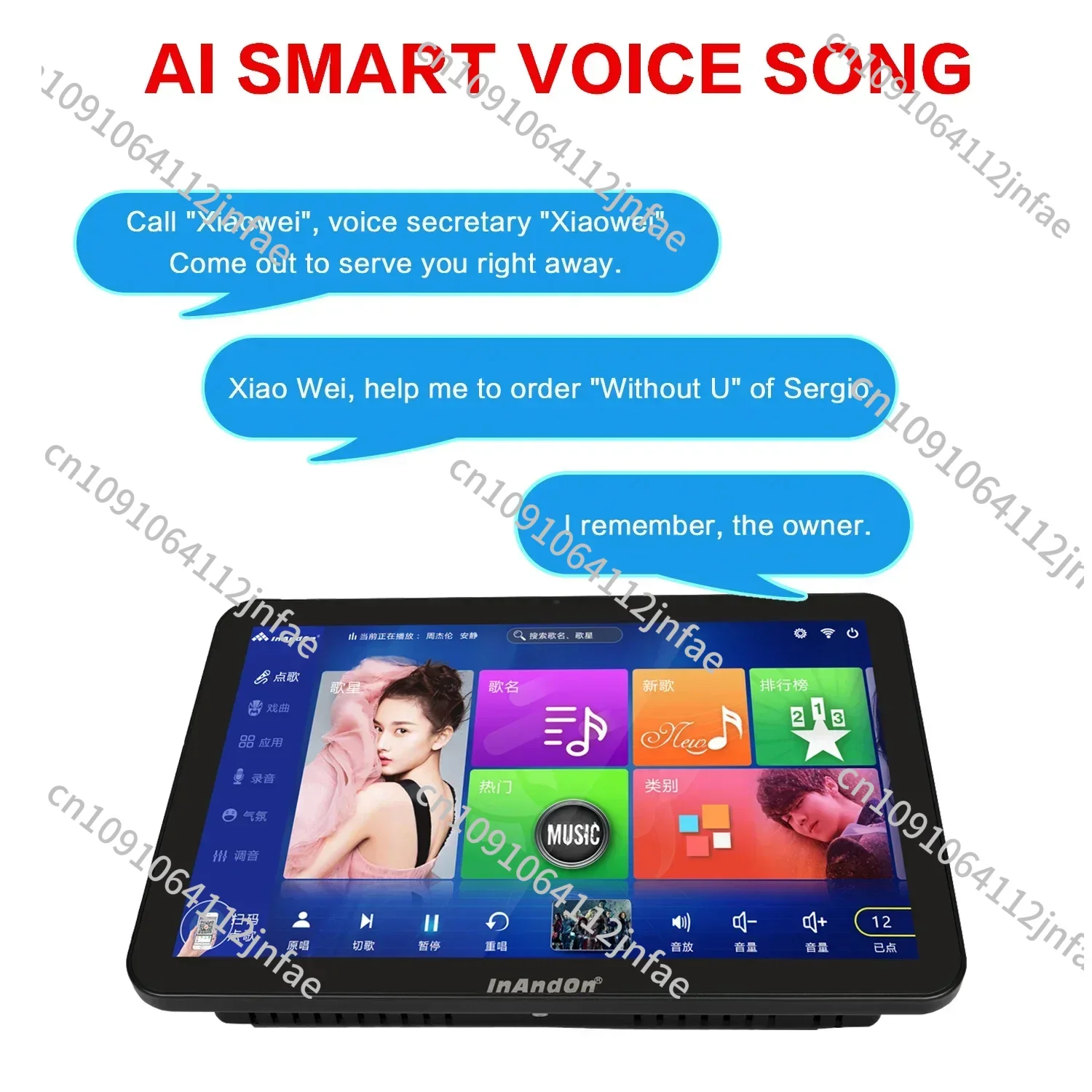 Mini 15.6-inch Karaoke System All-in-one 4TB Portable Singing Karaoke Machine,Home Wireless Jukebox,Built-in KTV Karaoke Machine