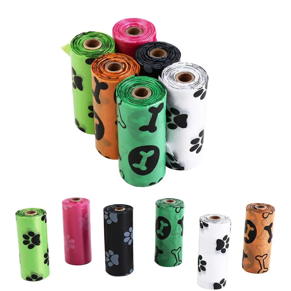 

15pcs/roll Degradable Dog Poop Bags Small Biodegradable Pet Cat Garbage Bags Put Pet Feces Eco-Friendly Cleaning Shit Bag