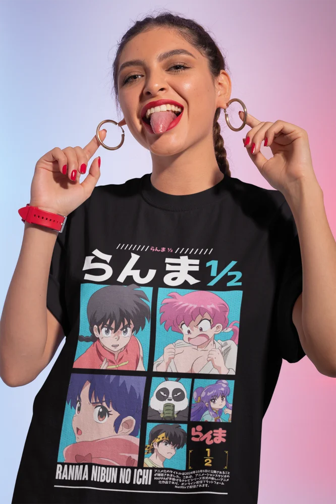 Ranma 1/2 T-Shirt Shampoo Rumiko Takahashi  Manga Strip Anime Shirt