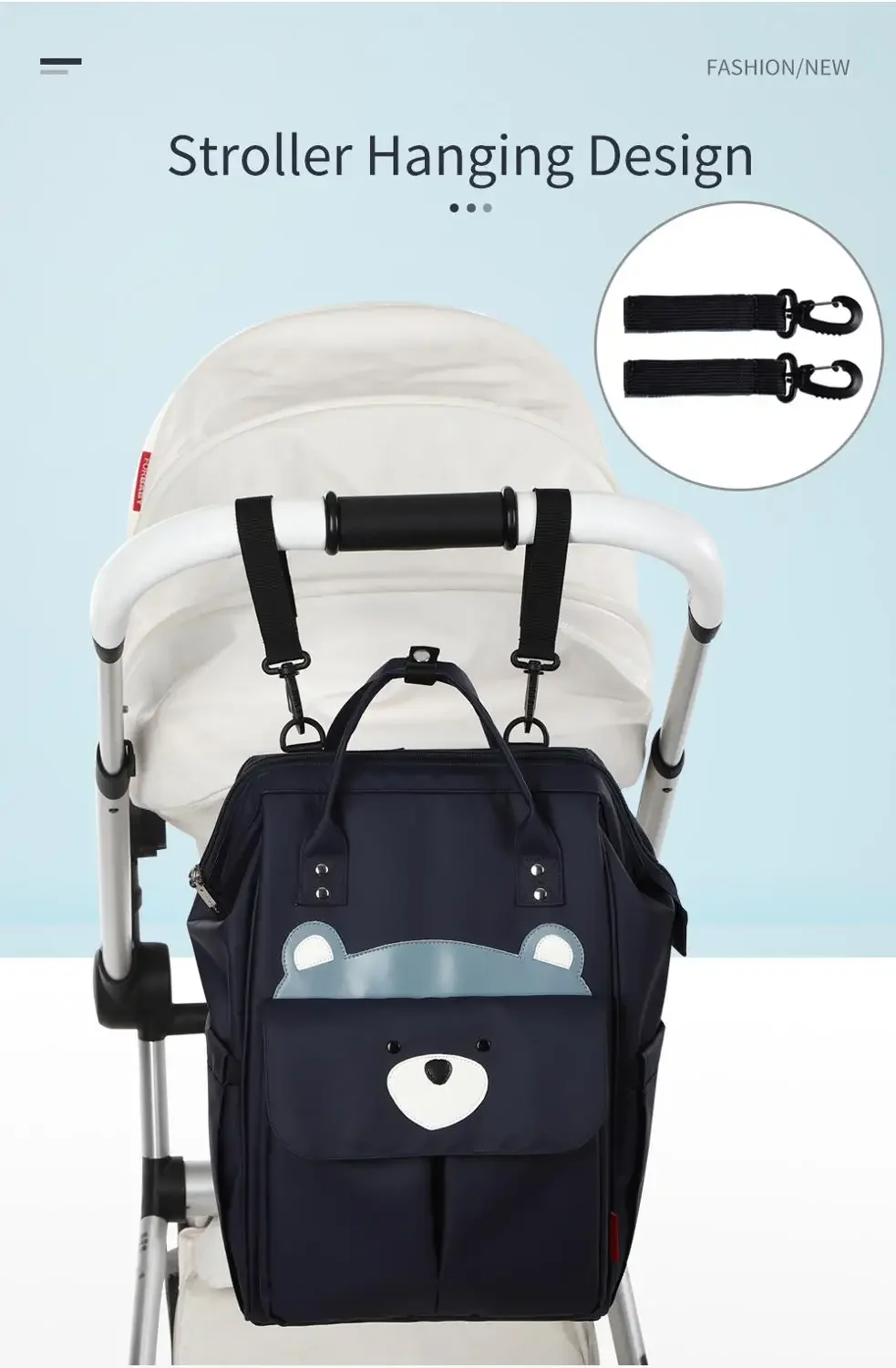 INSULAR  Animal Cartoon Design Diaper Bag Backpack Waterproof Mommy Maternity Nursing Bag Large Capacity Travel Stroller Bag