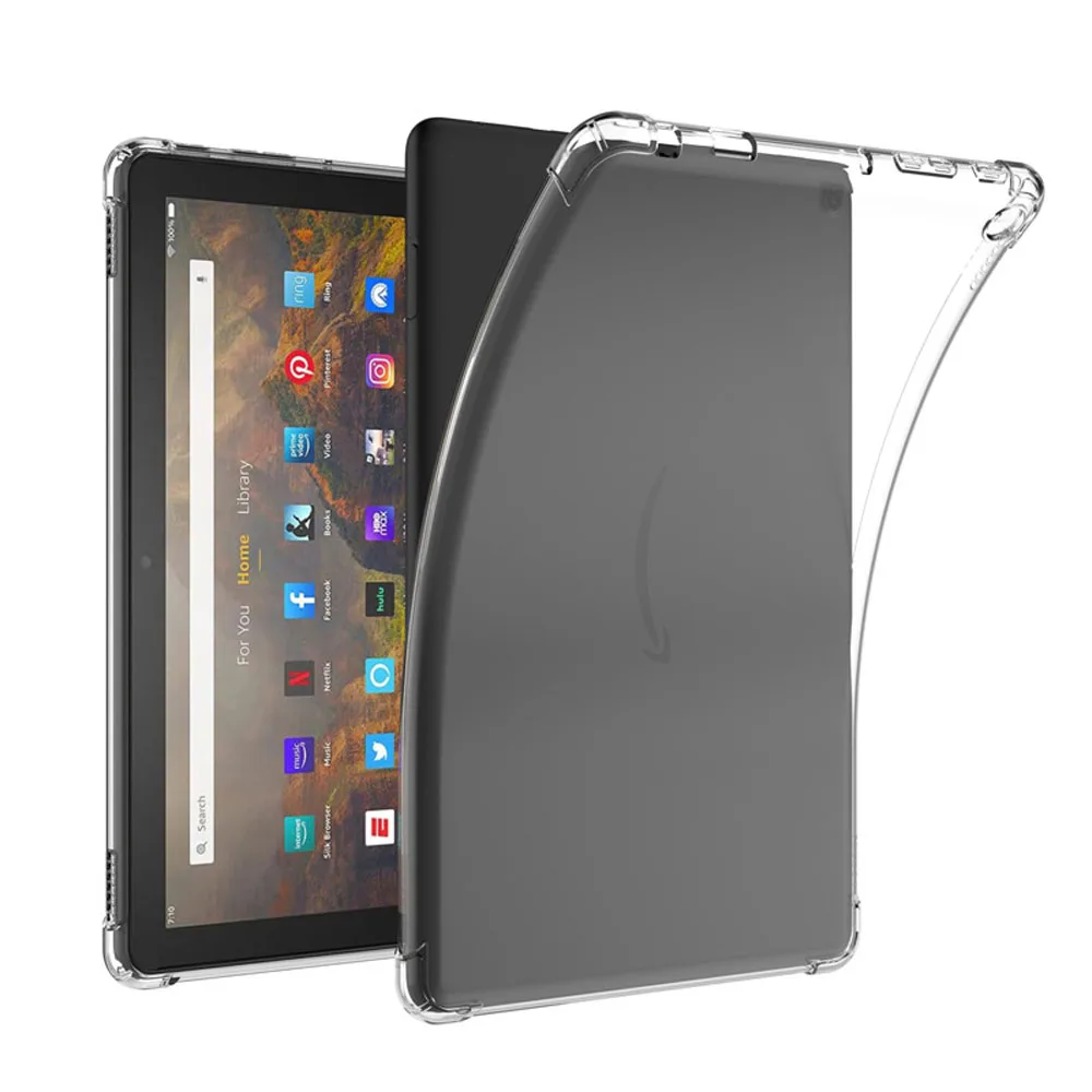 Shockproof Transparent TPU Back Cover Case with Airbag for Kindle Scribe 10.2 Inch 2022/2024 Model Protective Tablet Shell Cover
