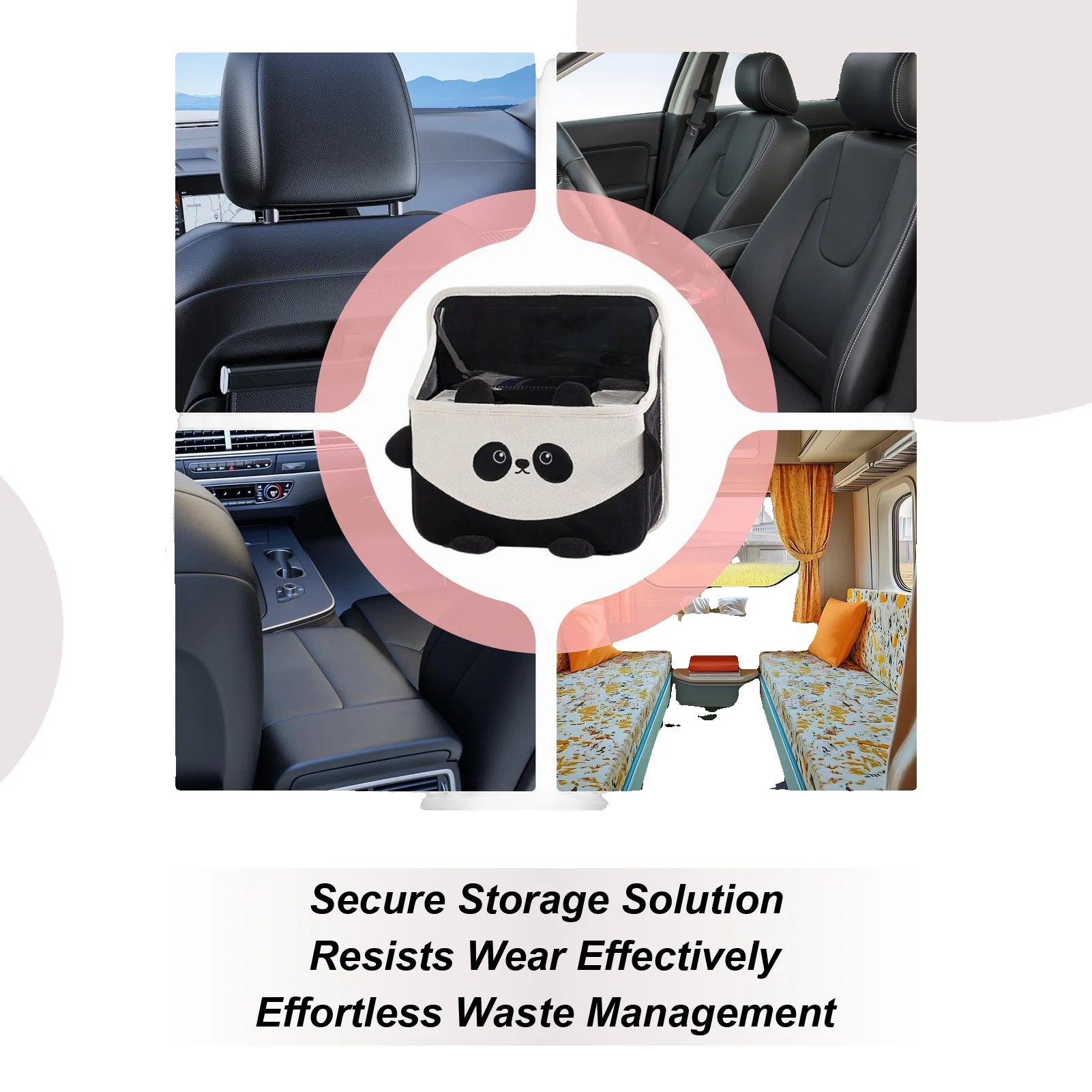 

Backseat Trash Can For Car Multifunctional Wear-Resistant Soft Storage Box Auto Backseat Caddy Organizer For Family Friends