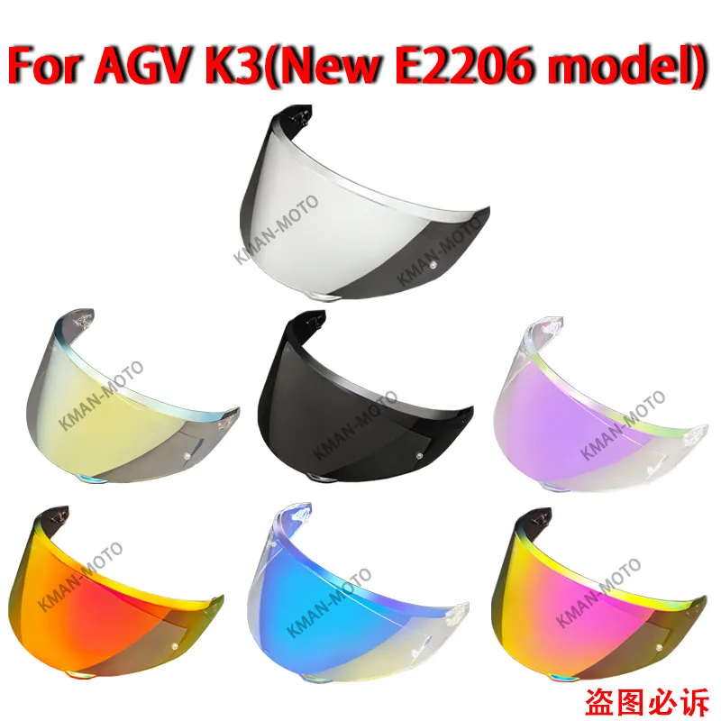 

Motorcycle Helmet Lens For AGV K3 Helmet Lens Day and Night Windproof and E2206 Safe Anti-UV PC Visor Lens 2023 Year Model