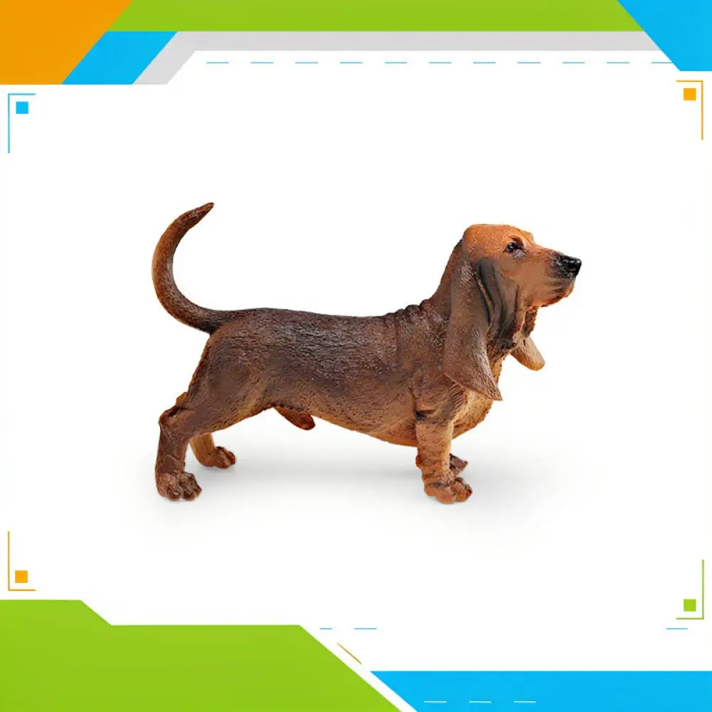 Lifelike Dog Statue PVC Collection Figurines Sheepdog Shiba Inu Great Dane Basset Hound Springer Spaniel Desktop Ornament Gifts