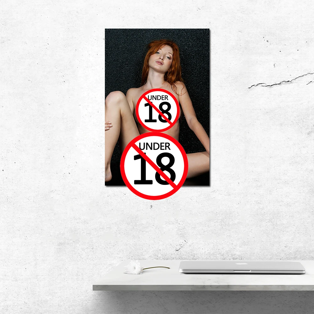 Nude Redhead Girl Hot Model Wall Art Adult Poster and Print Canvas Cloth Fabric Paintings For Bedroom Home Decor