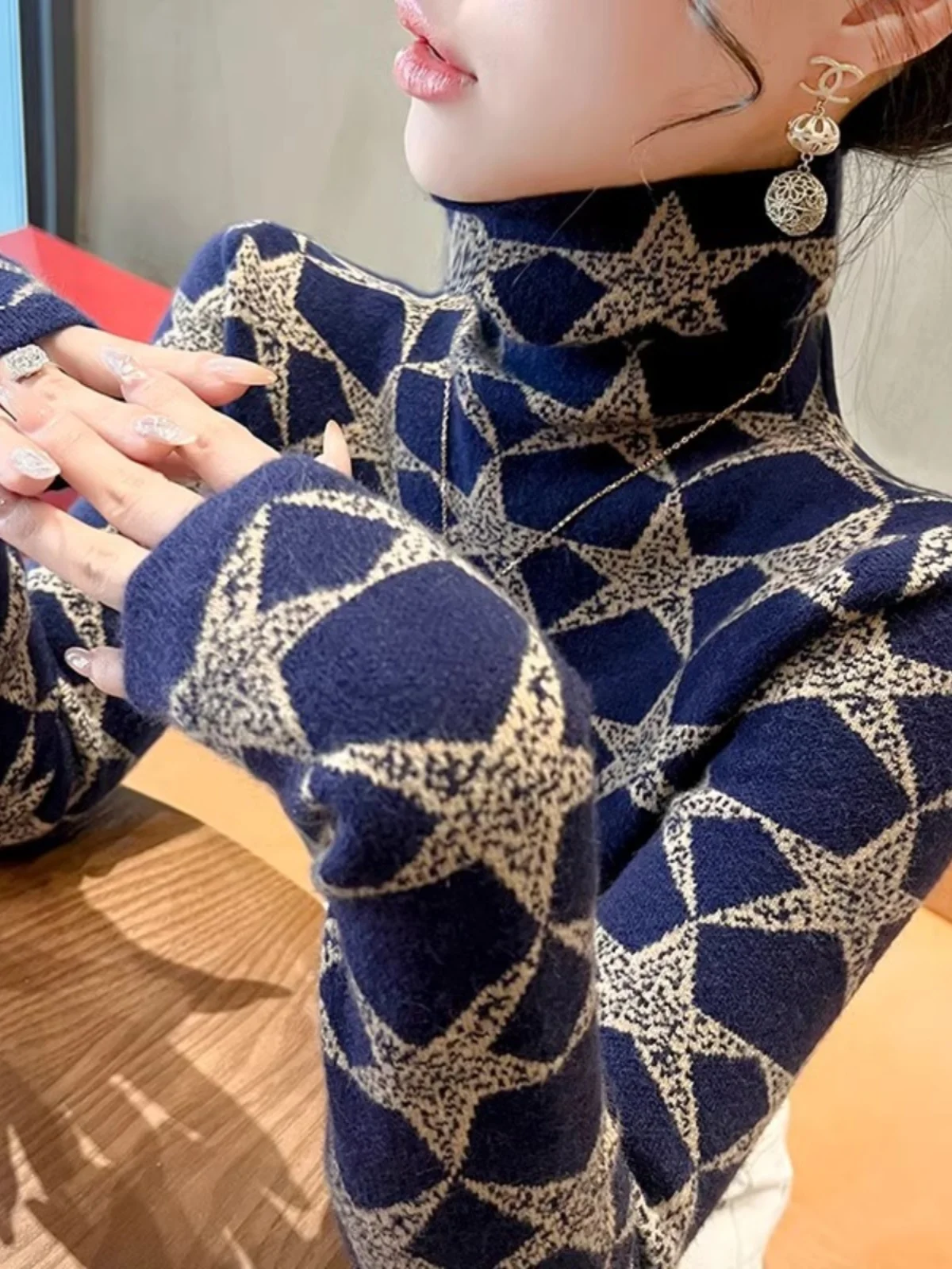 

Женский облегающий свитер с высоким воротом, осенне-зимний, модный, для ношения под одеждой, базовый, в корейском стиле, для повседневной носки