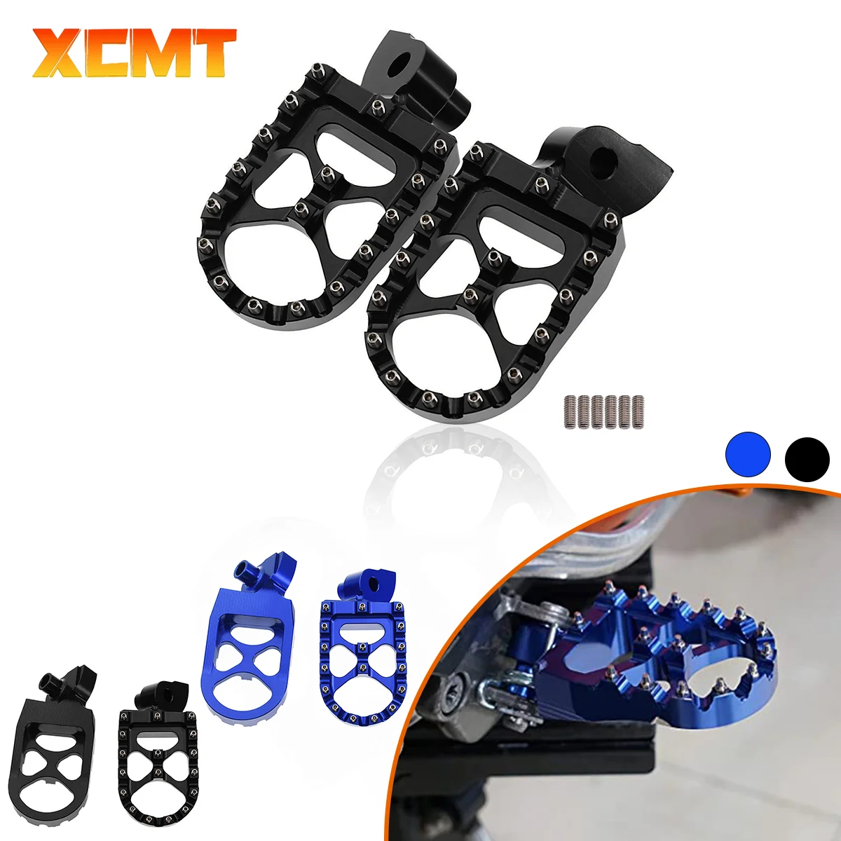 Motocross Foot Pegs Rests Footrest Footpeg Pedals For YAMAHA YZ 65 85 125 250 250F 450F 125X 250X 250FX 450FX WR250F 450F Parts