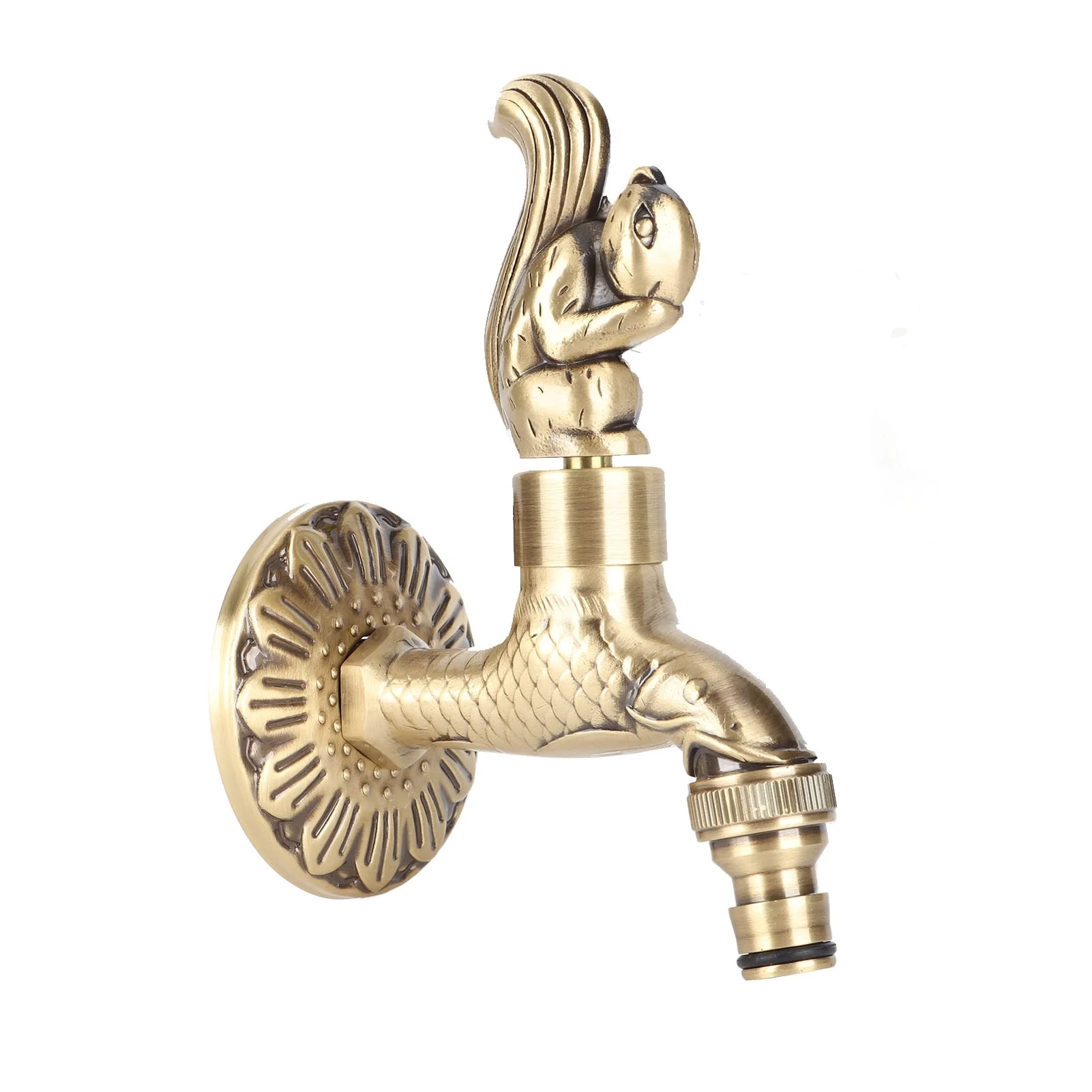 antique-carved-faucet-bronze-copper-carp-retro-anti-rust-outdoor-garden-tap-for-toilet-g1-2in-squirrel