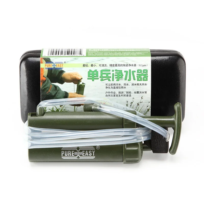 

Портативный керамический фильтр для воды Pure Easy с очисткой до 0,1 микрон, 2000 л, для выживания на природе, походов и кемпинга