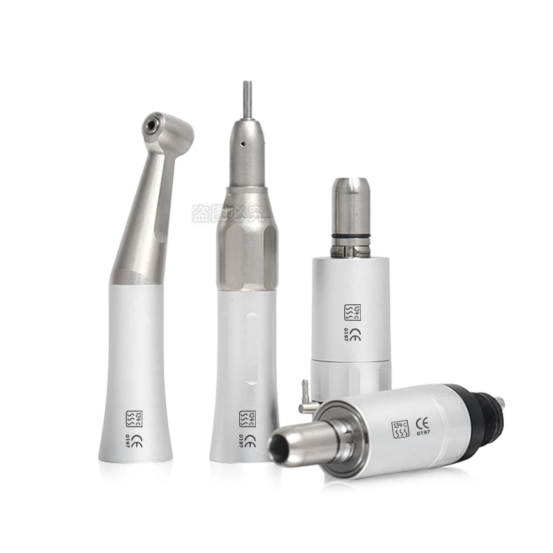 Dental Low Speed Contra Angle Mini Air Motor 4 Holes Available for Dentist Straight Handpiece Kit Low Speed Contra Angle  4 Hole