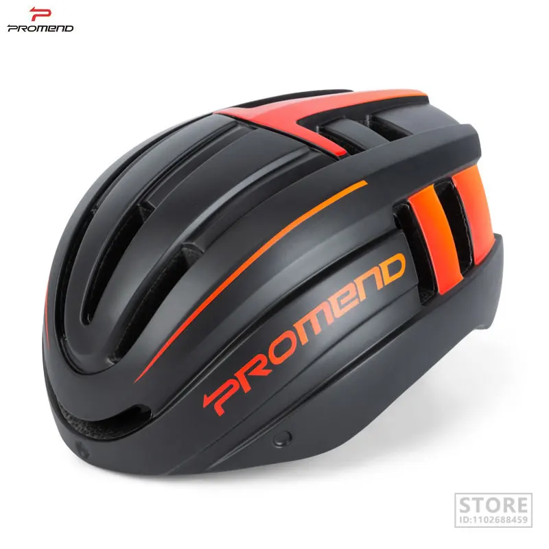 PROMEND Men Ultralight Cycling Helmet with LED Tail Intergrally Molded Removable Washable MTB Road Bicycle Motorcycle Safely Cap