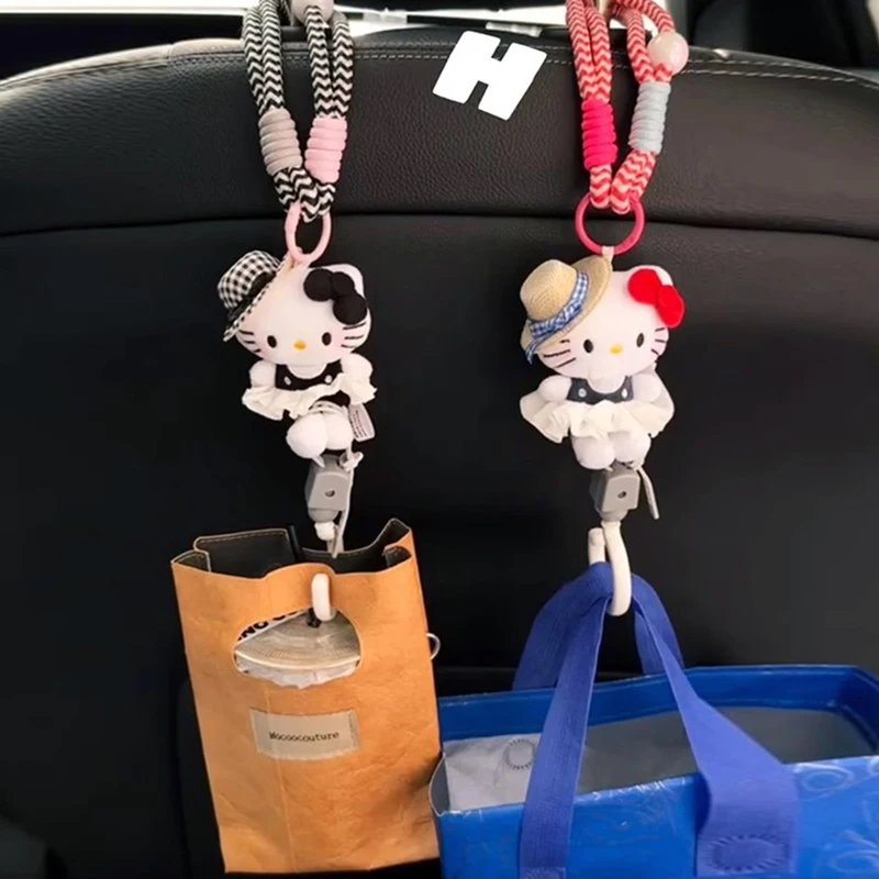 

Sanrios Auto Interior Accessories Anime Hellokittys Car Seat Headrest Hook Hooks Storage Hanger Car Back Seat Organizer Holder