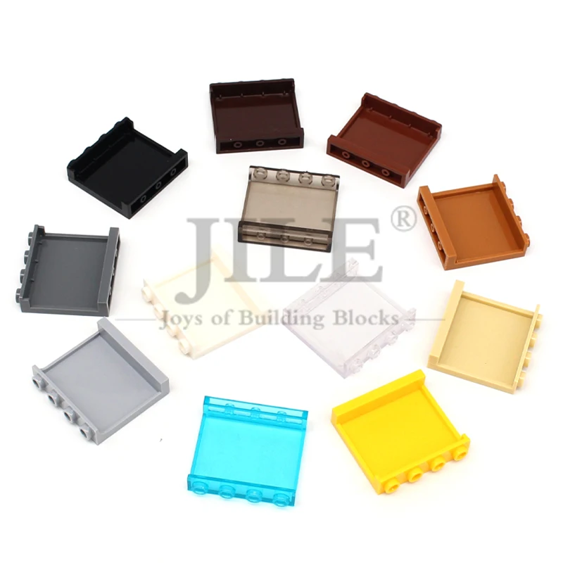 10 個 MOC 透明 ABS ガラスタブレットパネル 1x4x3 窓壁ビルディングブロックレンガハウスアーキテクチャおもちゃと互換性あり