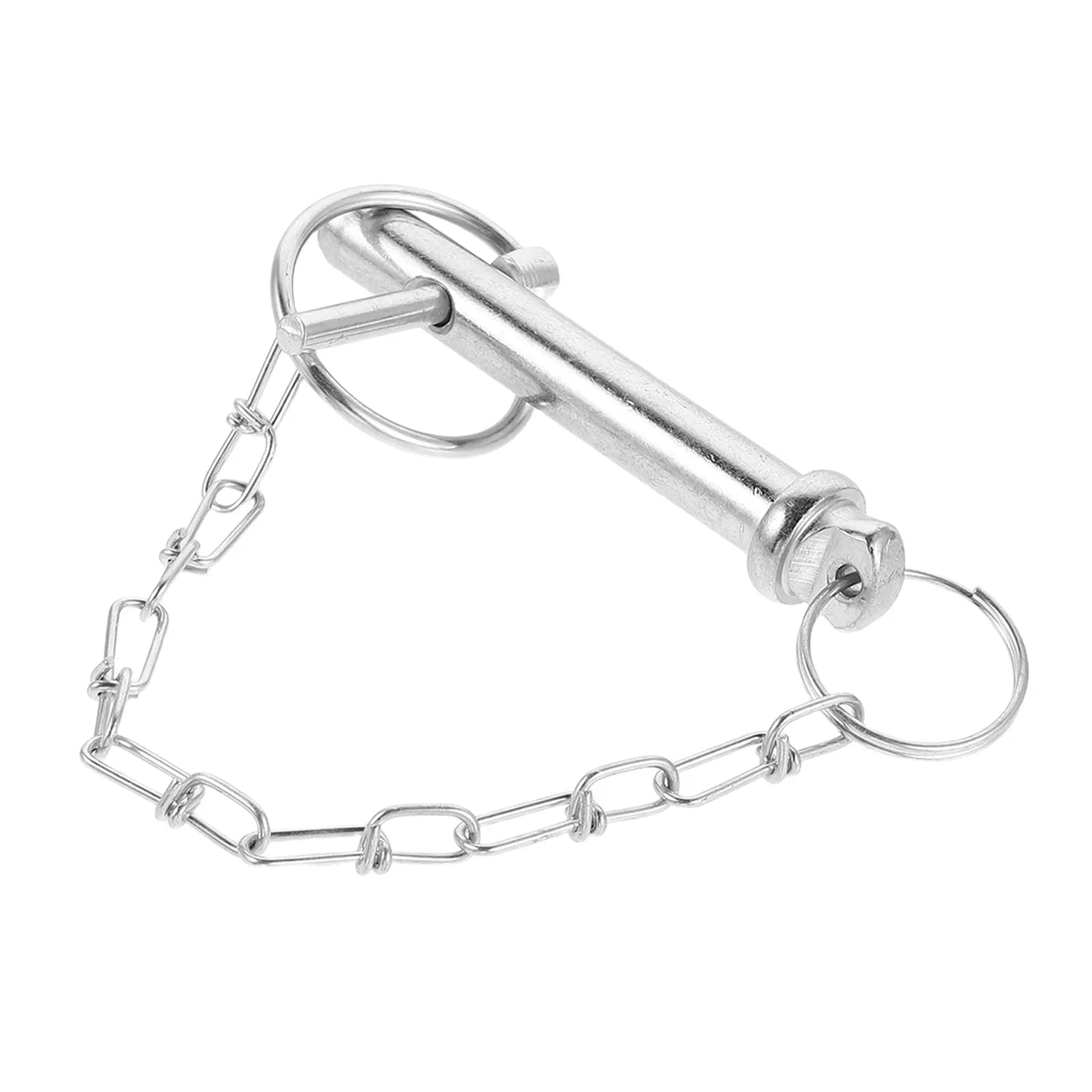 Heavy Duty 8000 Lbs Trailer Secure Pin with Chain Spring Loaded Hitch Lock for Tractor Axle Mounting Camping Repair Towing