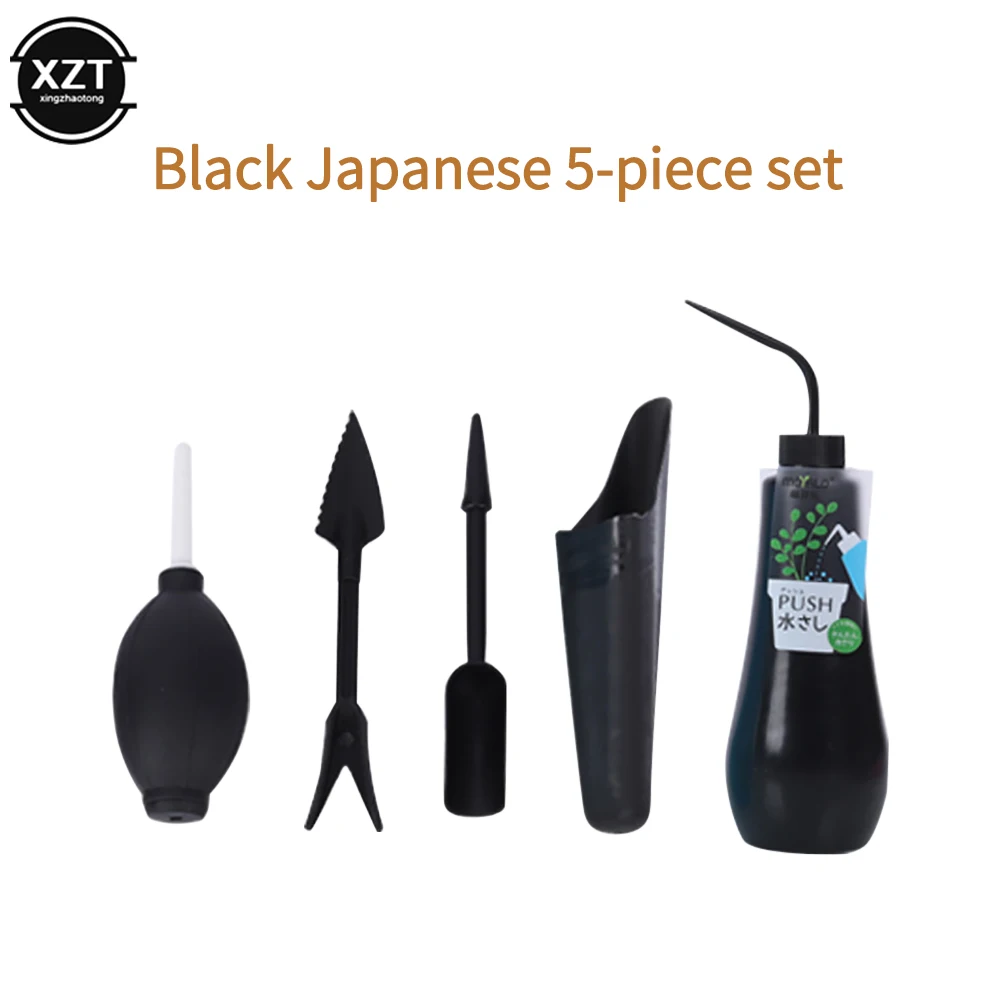 일본 다육 식물 도구 세트, 손 이식 도구, 실내 분재 미니어처 요정 정원 식물, 꽃 모종 관리, 5 개