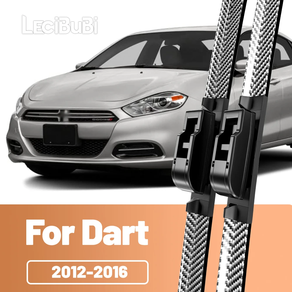 

2pcs Front Windshield Windscreen Wiper Blades Carbon Fibre Wipers For Dodge Dart 2012-2016 2013 2014 2015