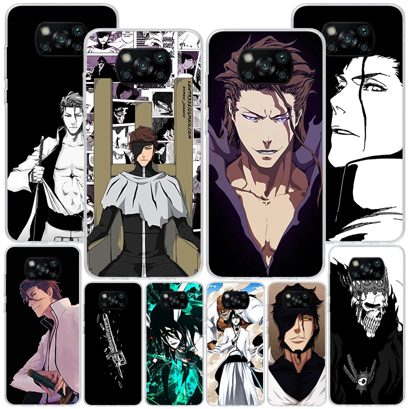 Bleach Aizen Sousuke Phone Case For Xiaomi Poco X6 X5 X4 X3 Nfc F6 F5 Pro F4 Gt F3 F2 F1 M5S M4 M3 Personalized Print Cover