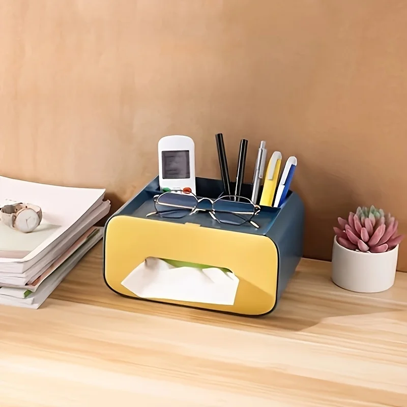 1 Stück/kreative Taschentuchbox für Zuhause, einfacher Serviettenhalter, multifunktionale Aufbewahrung für die Fernbedienung im Wohnzimmer, niedliche Taschentuchverschlüsse