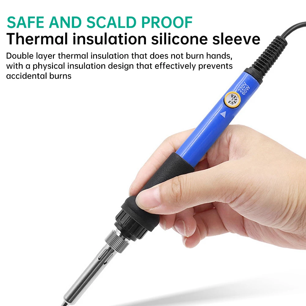 Adjustable Temperature Electric Soldering Iron 60W 200℃～450℃ Welding Solder Rework Station Pencil Tips Repair Tools 220V 110V