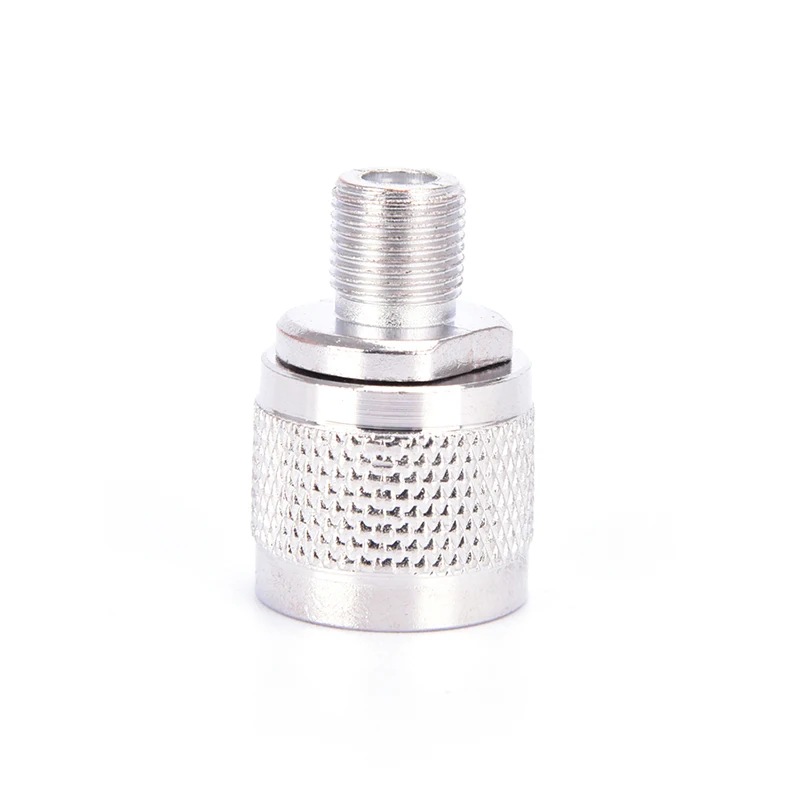 1pcs RF Connector N Male Plug Male Pin To F Female Jack Adapter Signal Metric Adapter