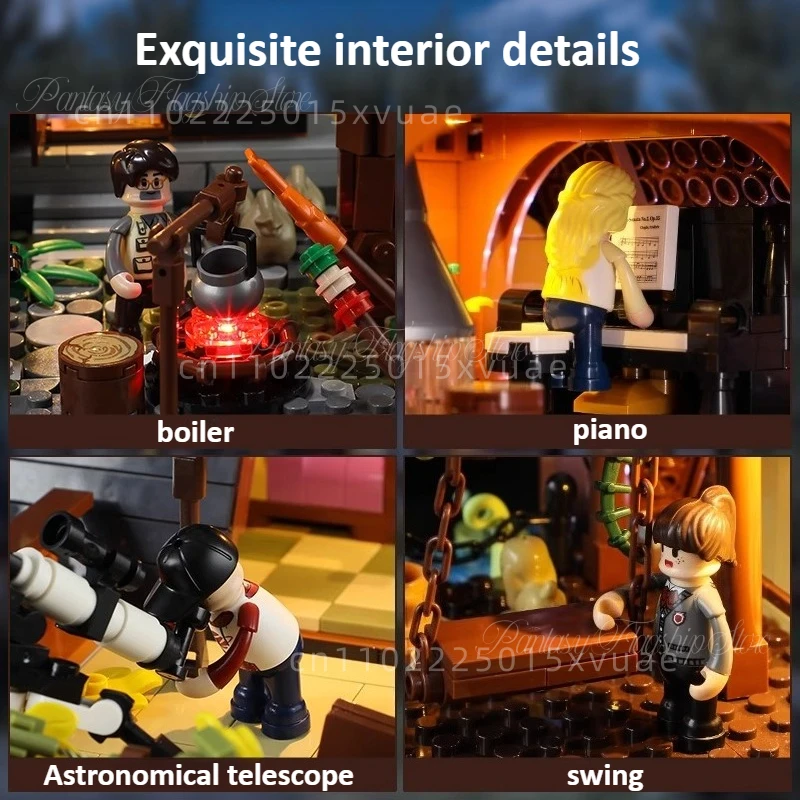 مكعبات بناء منزلية جديدة على شكل حرف A مع ألعاب مجمعة للإضاءة نموذج ديكور سطح المكتب يجمع هدية عيد الميلاد للأطفال #2