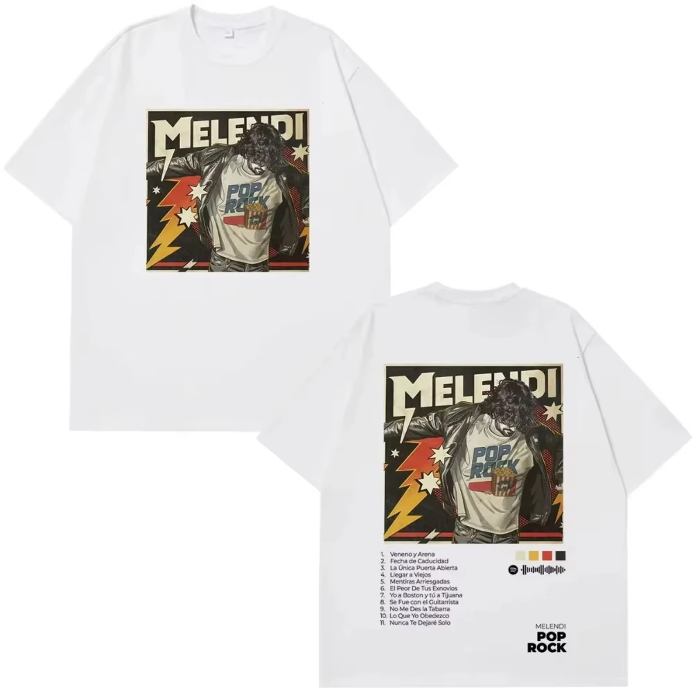 Rapper Melendi Pop Rock Album Tour 2026 Print T-Shirt, Men Women Fashion Tee, Pop Rock Fan Casual Hot Selling Short Sleeve Top