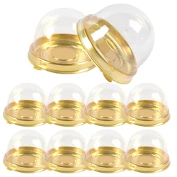 100pcs Clear Plastic Mini Cupcake Boxes Muffin Pod Dome Muffin Container Box for Wedding Birthday Dessert Baking Decorations