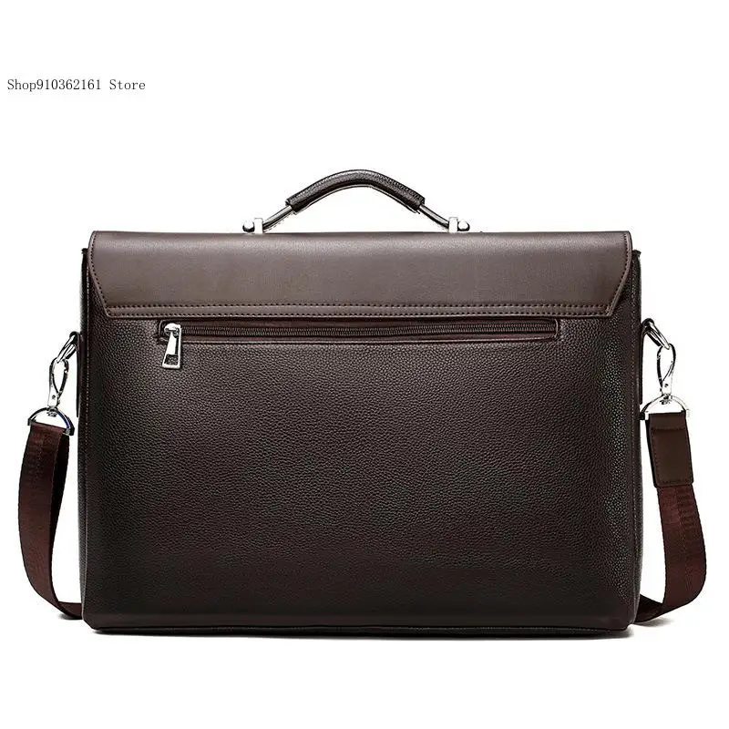 Casual Man Bag for Lawyer Shoulder Office Tote Messenger Bag Design Business Men Leather Laptop Handbag