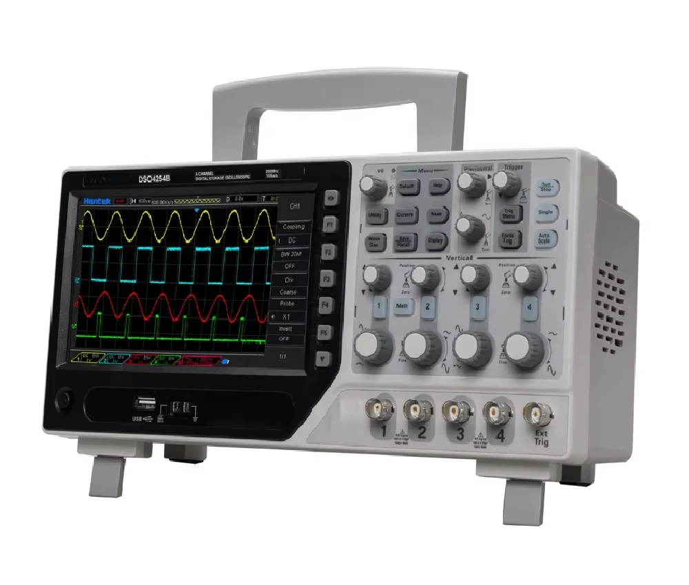 4-Channel Digital Oscilloscope 100MHz Bandwidth 1GS/s Sampling with 32 Automated Measurements and Serial Bus Decoding