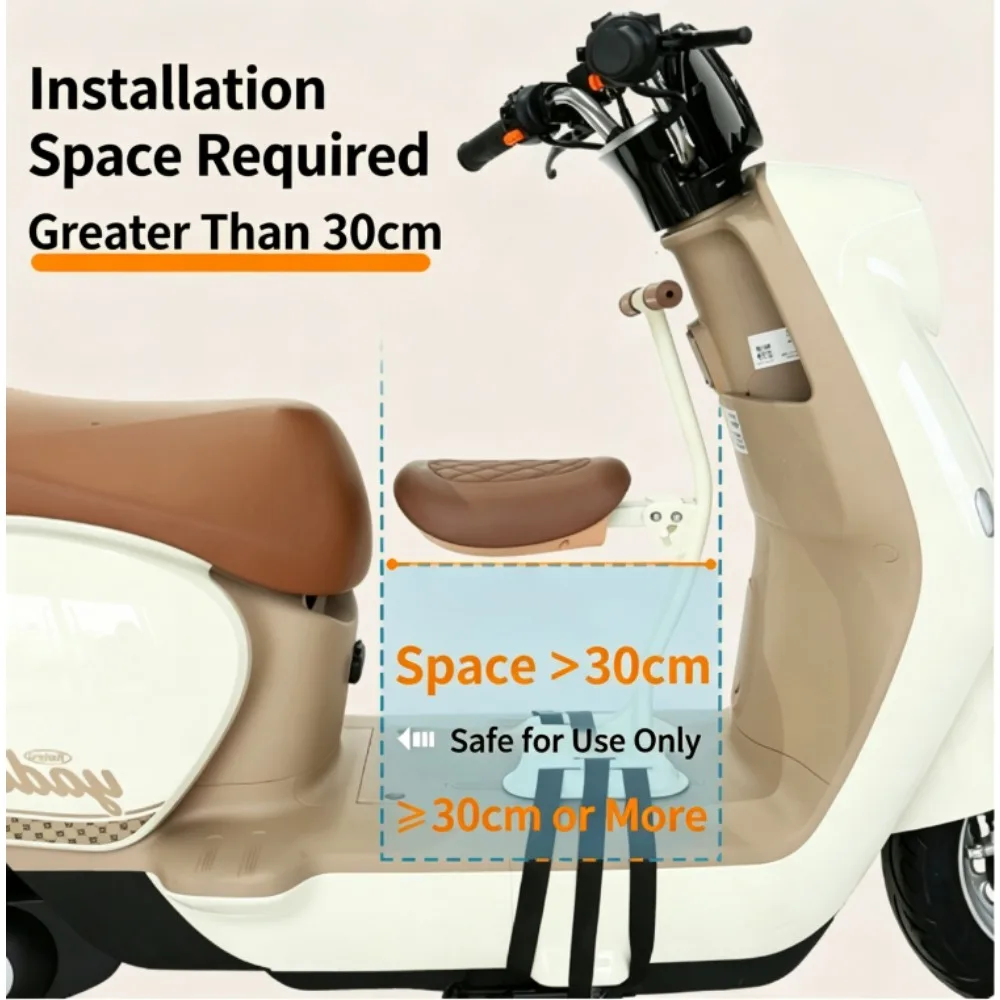 Foldable Front Install Child Safety Seat Universal Portable Electric Scooter Riding Seat