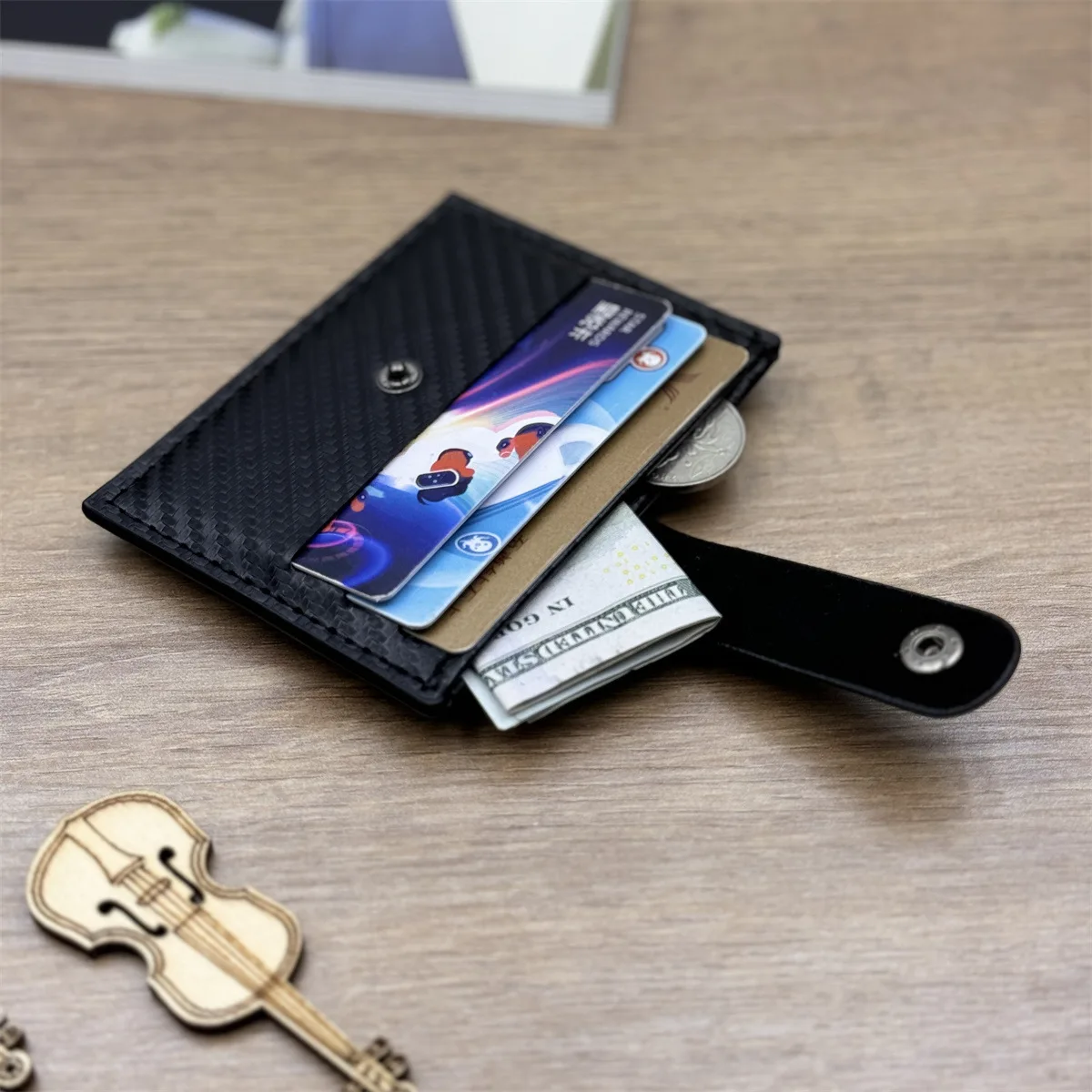 Men Mini Credit ID Card Holder Wallet Male Slim Leather Wallets with Coin Pocket Luxury Brand Designer Brown Business Purse