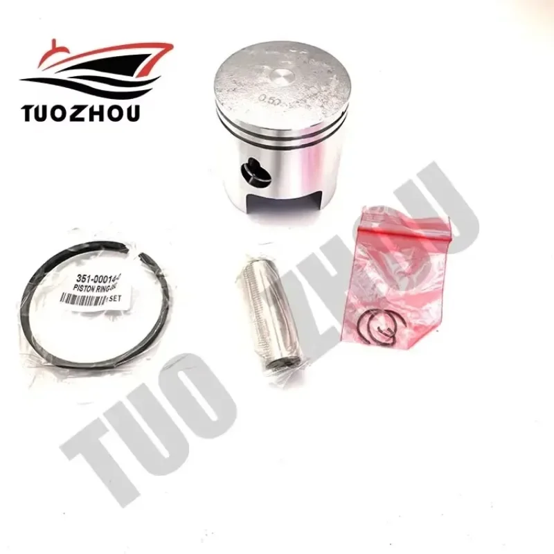 For Tohatsu Outboard Motor 9.9HP 15HP Boat Accessories 351-00004-1 Piston (0.5MM O/S) Set 050 with Piston Ring 351-00014-1