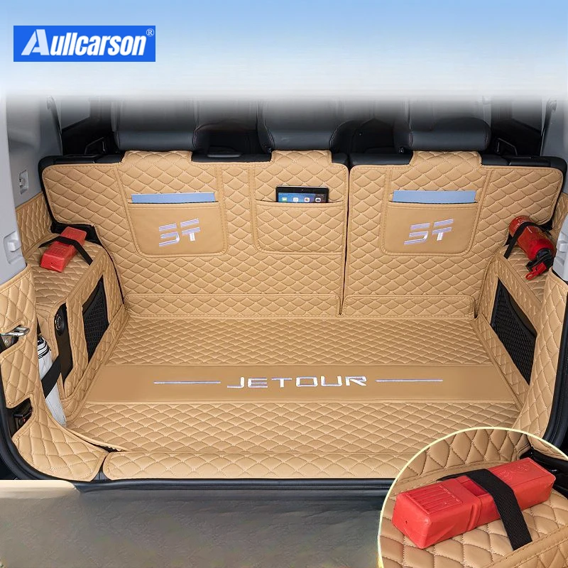 

Для Jetour T2 2025 2024 2023, полный комплект, коврик в багажник, кожаный прочный вкладыш для багажника, ковры для багажника, аксессуары для внутреннего чехла