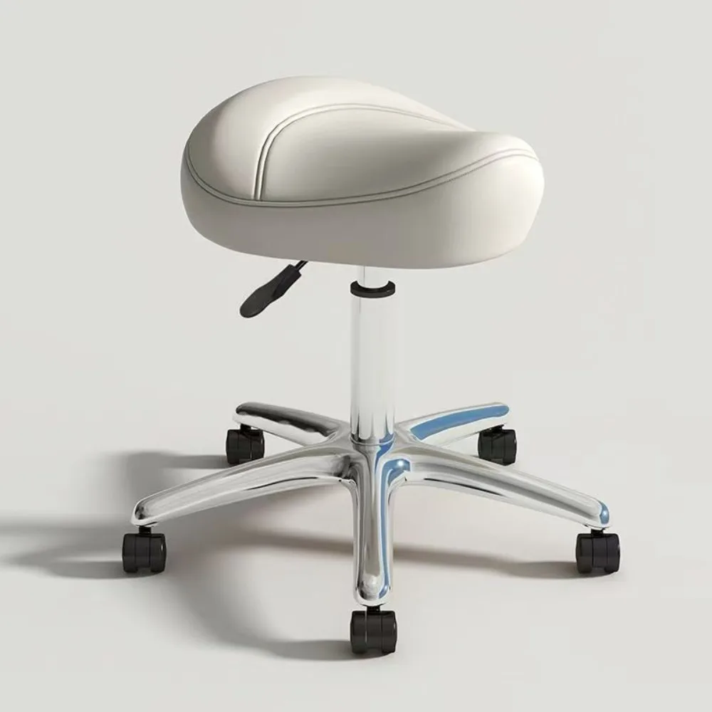 Adjustable Height Salon Stool Rolling Swivel Saddle Chair Tattoo Massage Hairdressing Barber Work Stool with Wheels