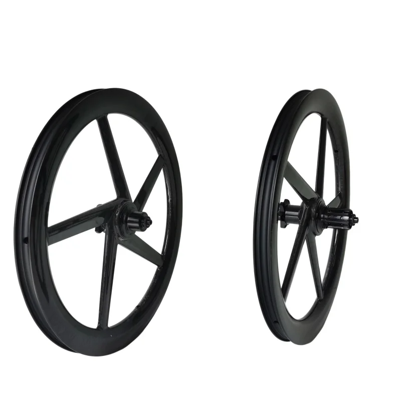 QORA 20 Inch 406 5 Spoke 11/12Speed Carbon Wheelset 6 Bolts/Center Lock For Folding Bicycle
