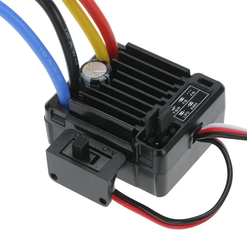 WP-1060-RTR 2-3S 60A Waterproof Brushed ESC with BEC 5V/2A, Suitable for 1/10 RC Tamiya Traxxas Redcat HPI RC Automotive Parts