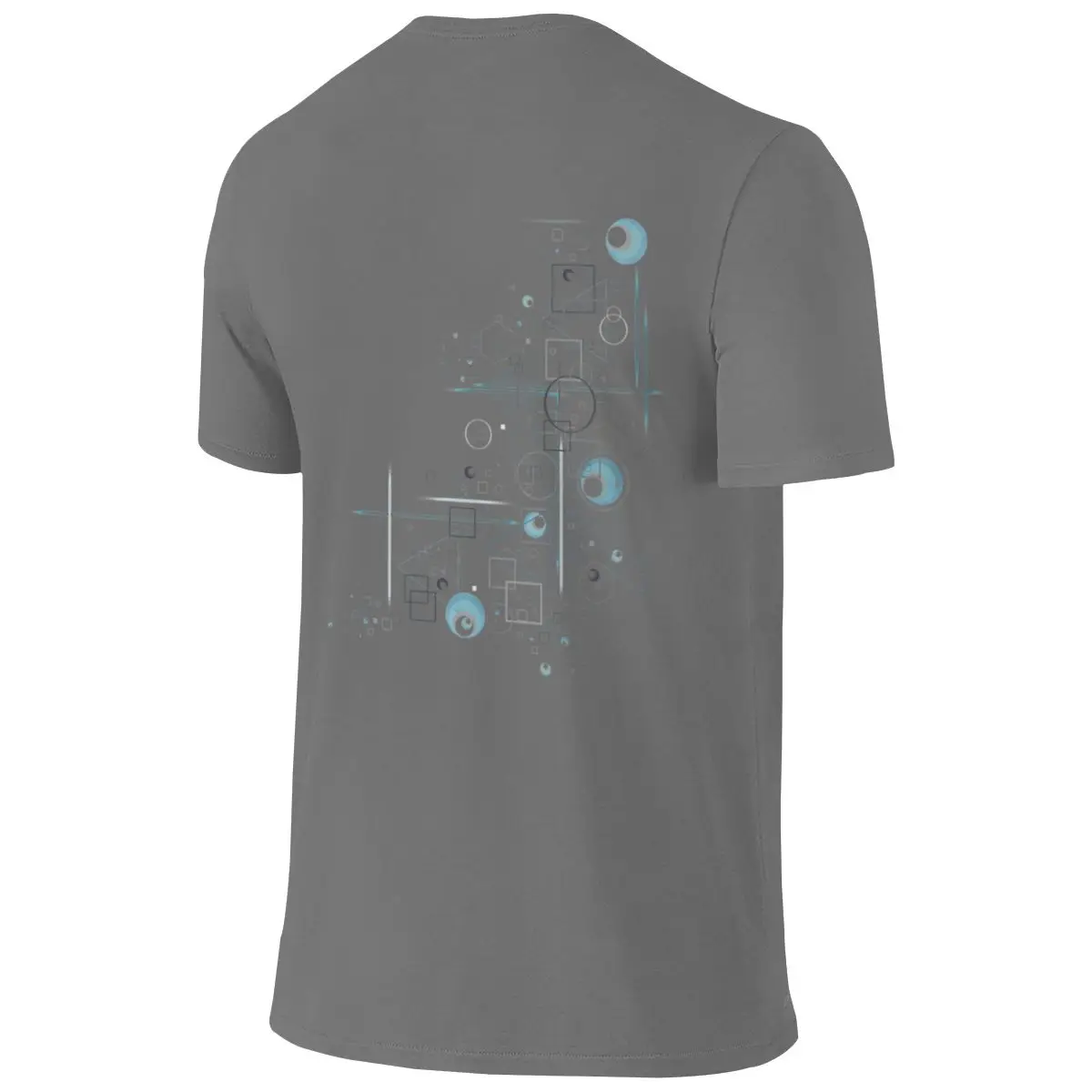 Retro Geometric Night Not Easy To Deform Reversible T-shirt Simple Commuting Simple Prints Basic Tee
