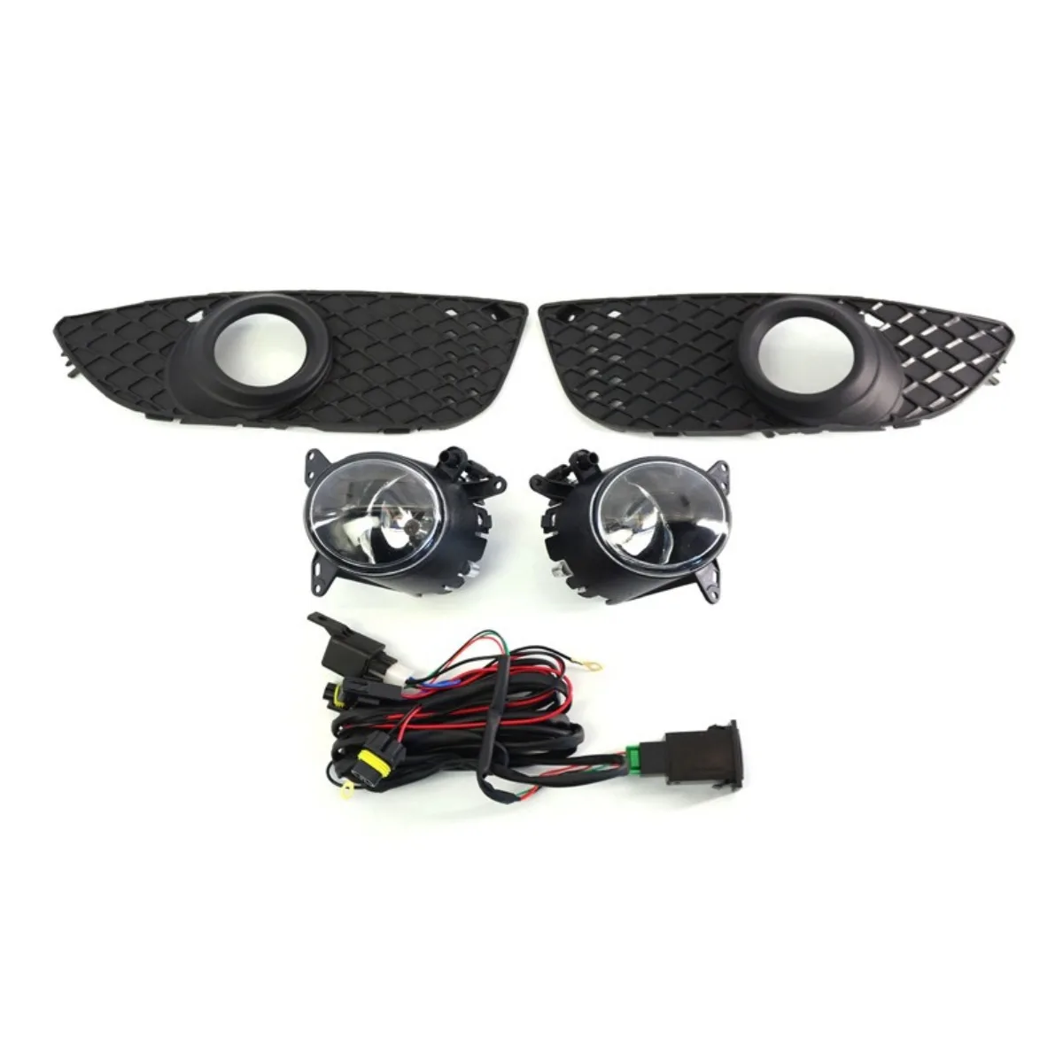 

Suitable for Mitsubishi Lancer 2008-2012 Modified White Lens Grille Kit Fog Light Frame Under The Net 8321A263